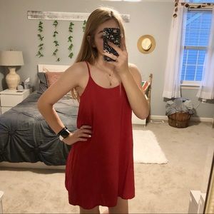 Brandy Melville red flowy dress